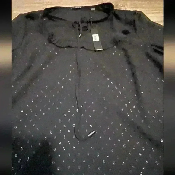 T. Tahari women's black shear arm top size large - Picture 2 of 6